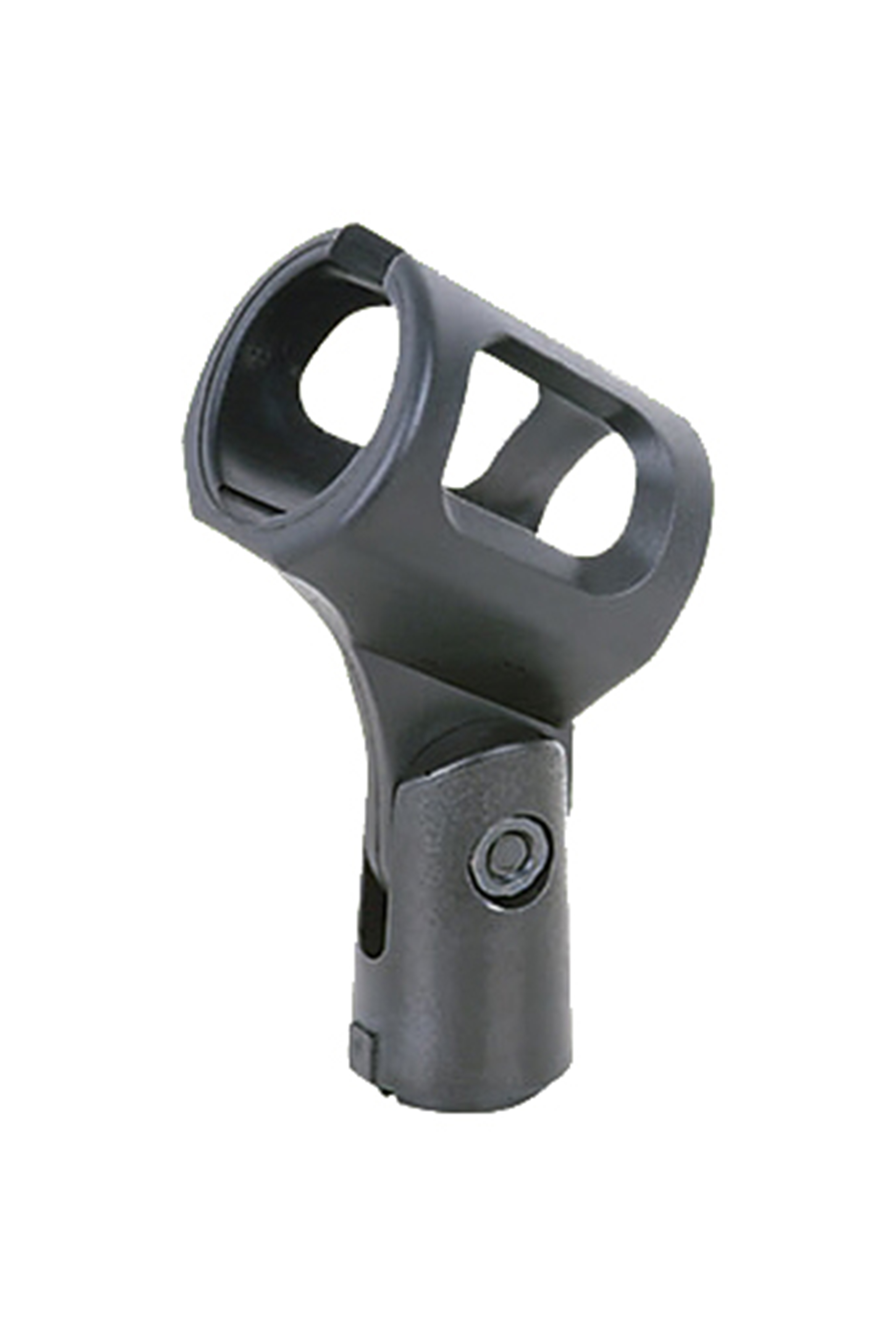 B8 MIC Holder securely gripping a studio microphone on stand