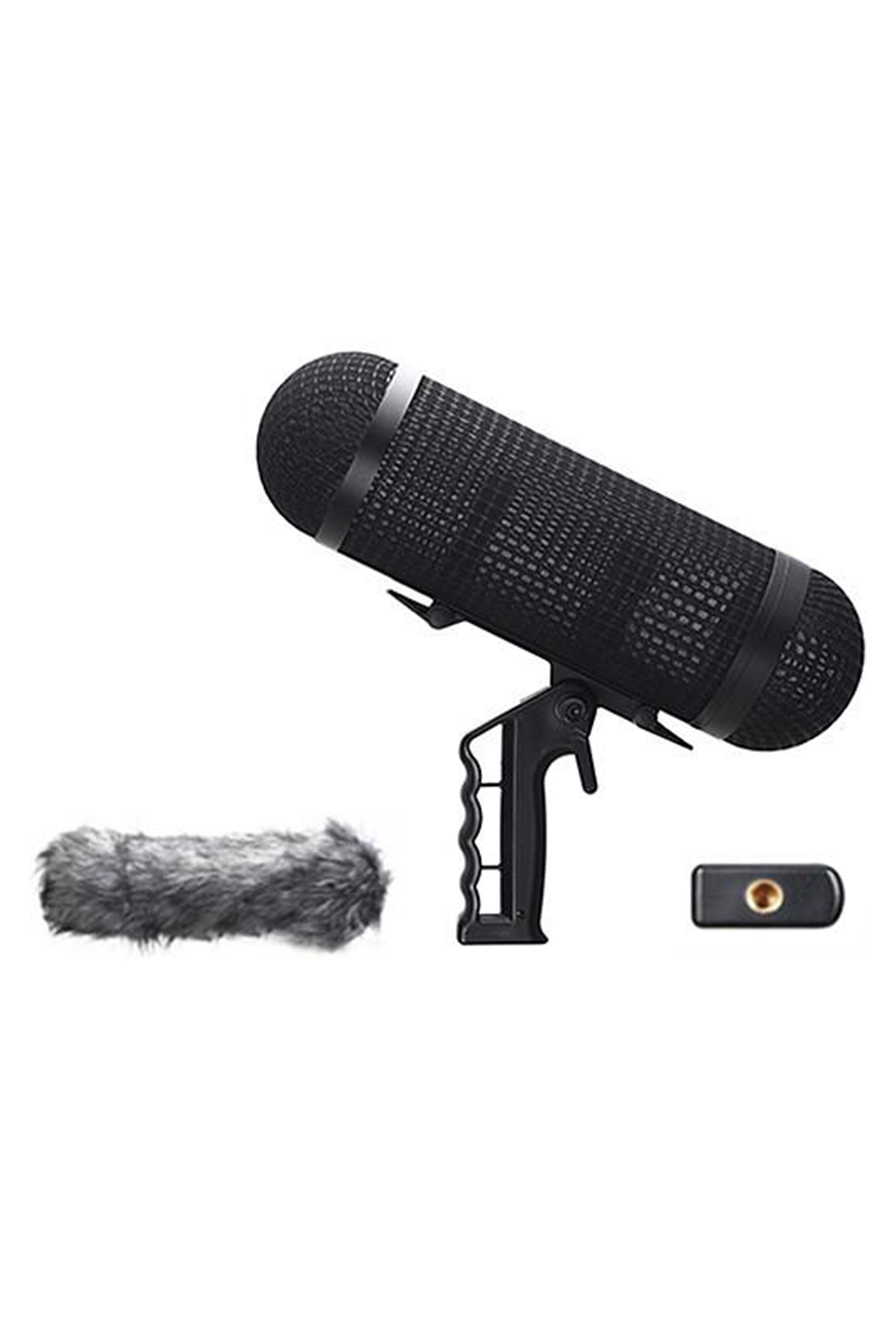 Blimp C2 Professional Windscreen with shotgun microphone installed
