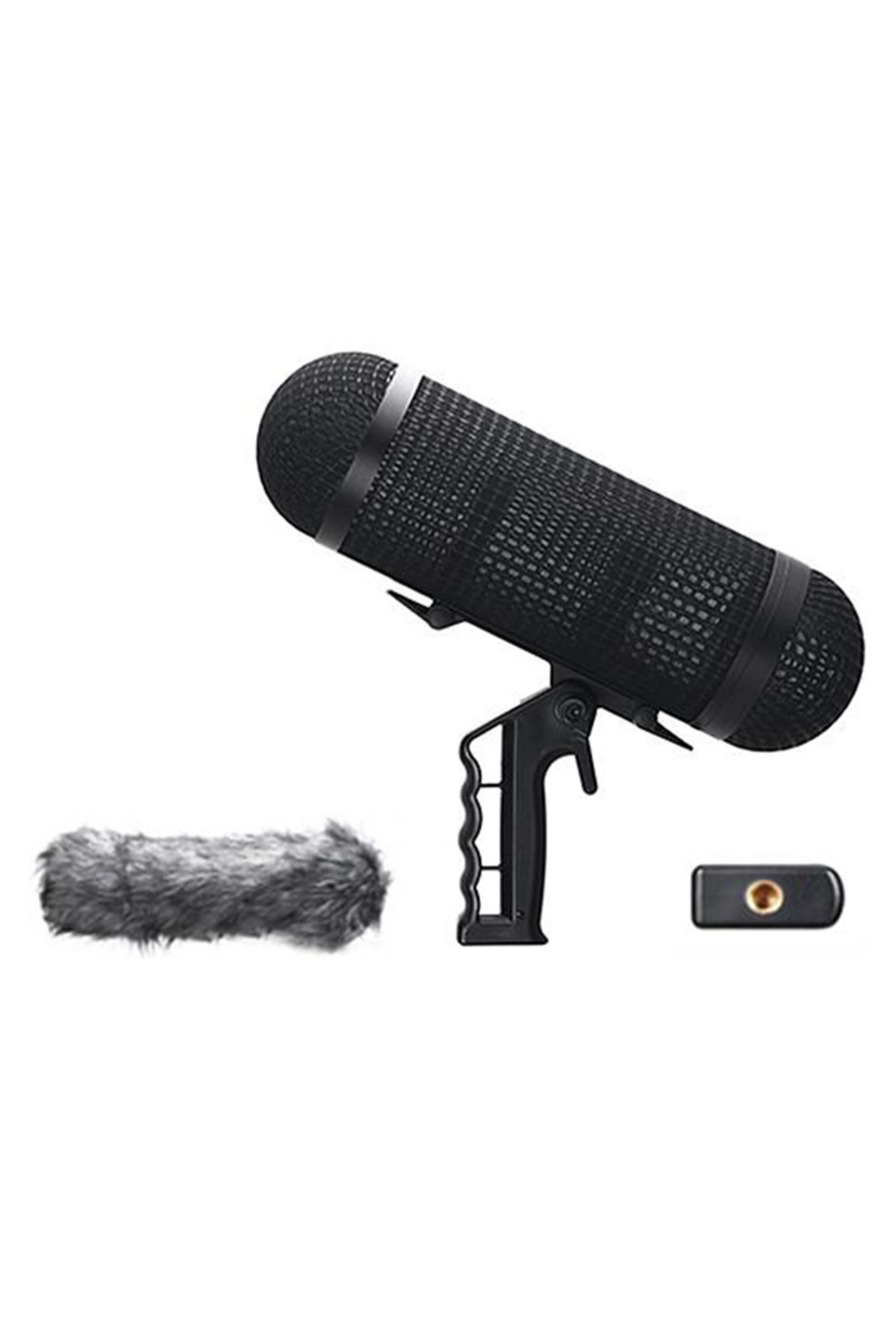 Blimp C2 Professional Windscreen with shotgun microphone installed