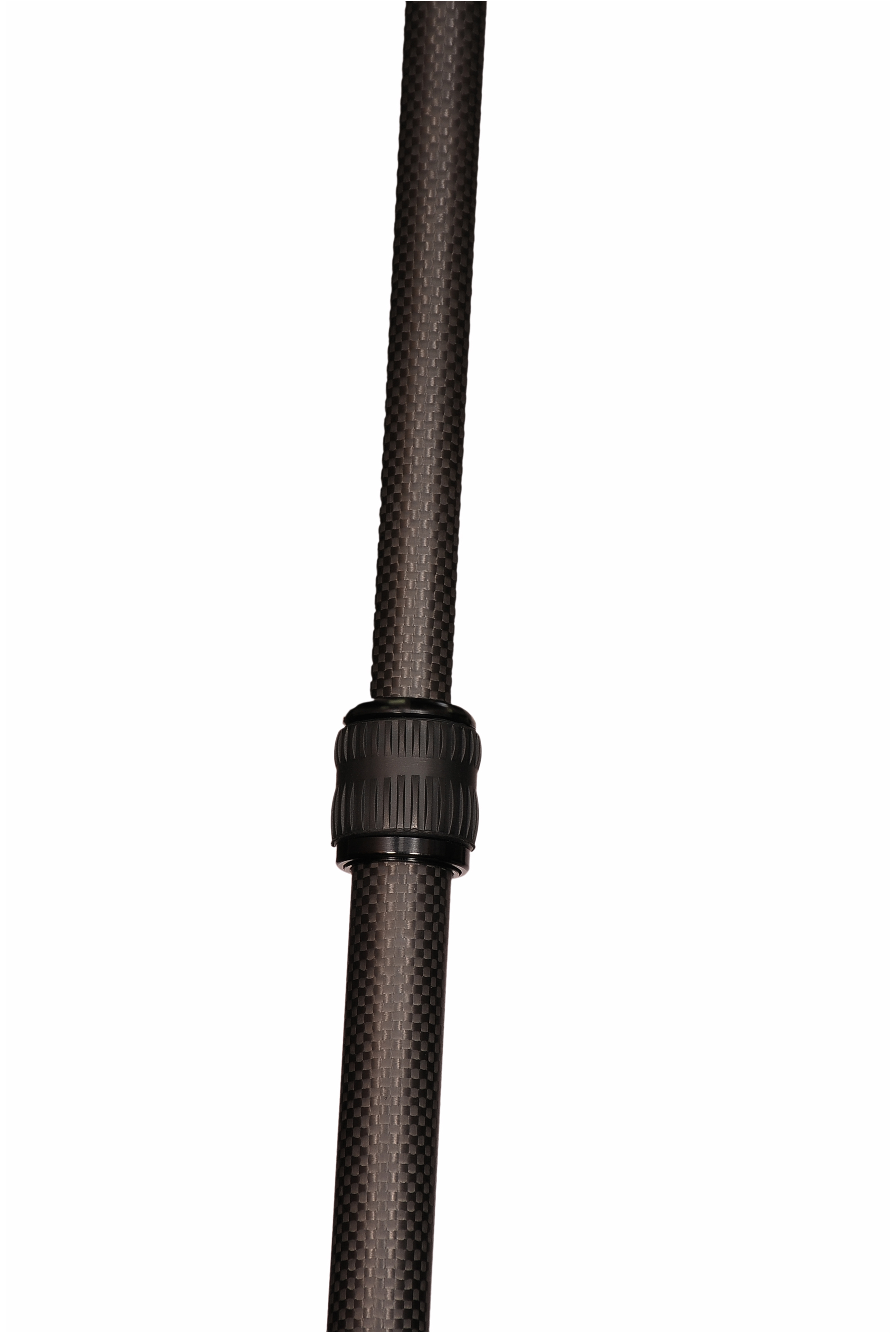 Close-up of RS C32405's locking collars and carbon fiber weave pattern