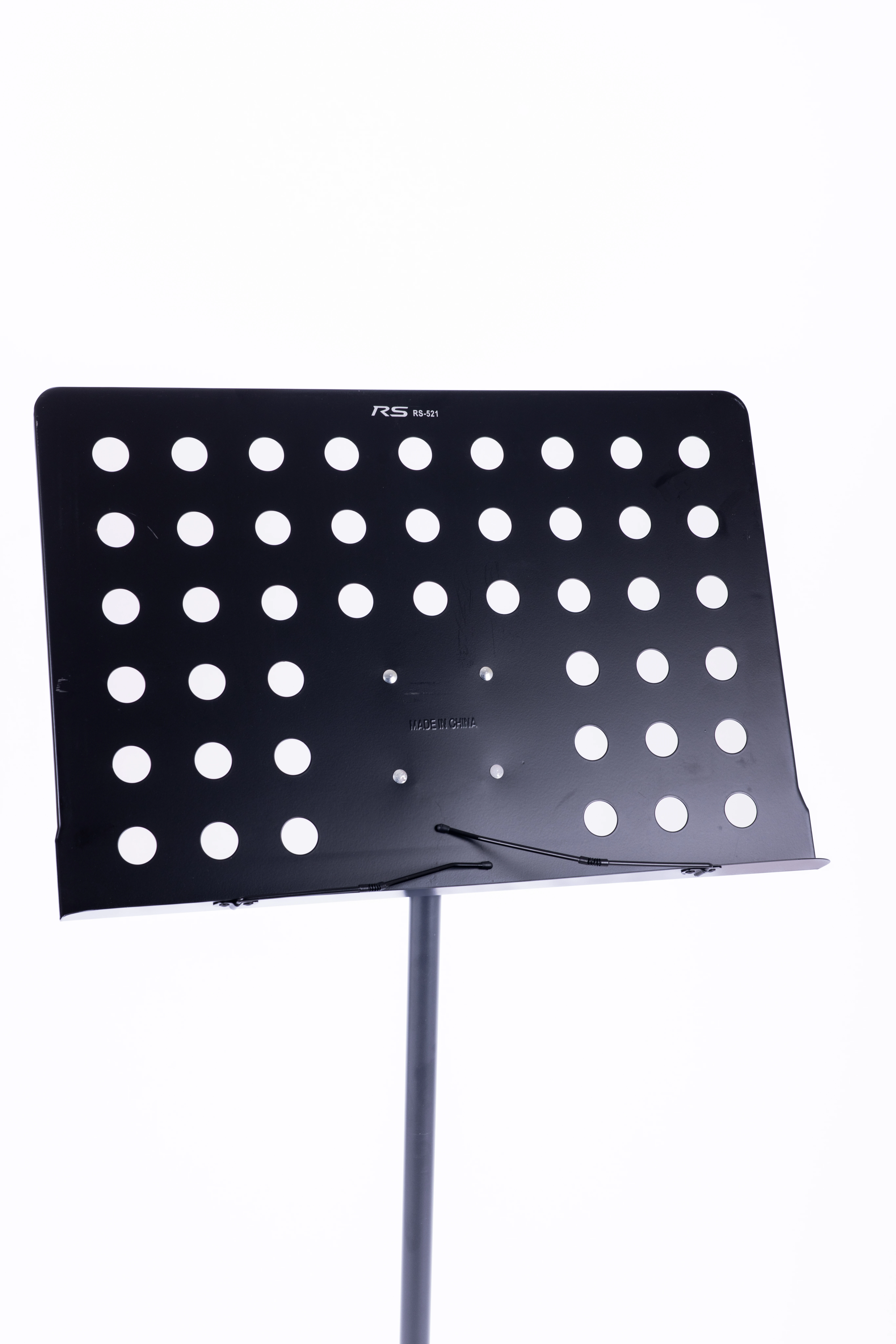Close-up of RS-521 perforated alloy sheet holder
