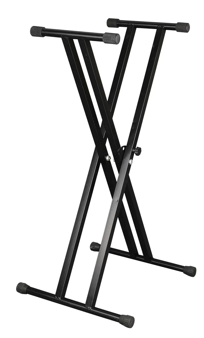 RS612 Adjustable Keyboard Stand with synthesizer at performance height