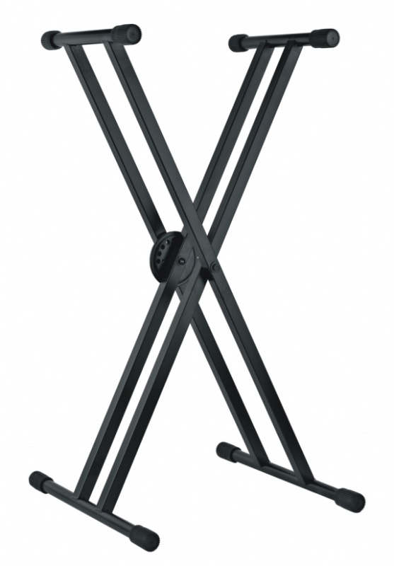 RS625 Keyboard Stand with digital piano at performance height