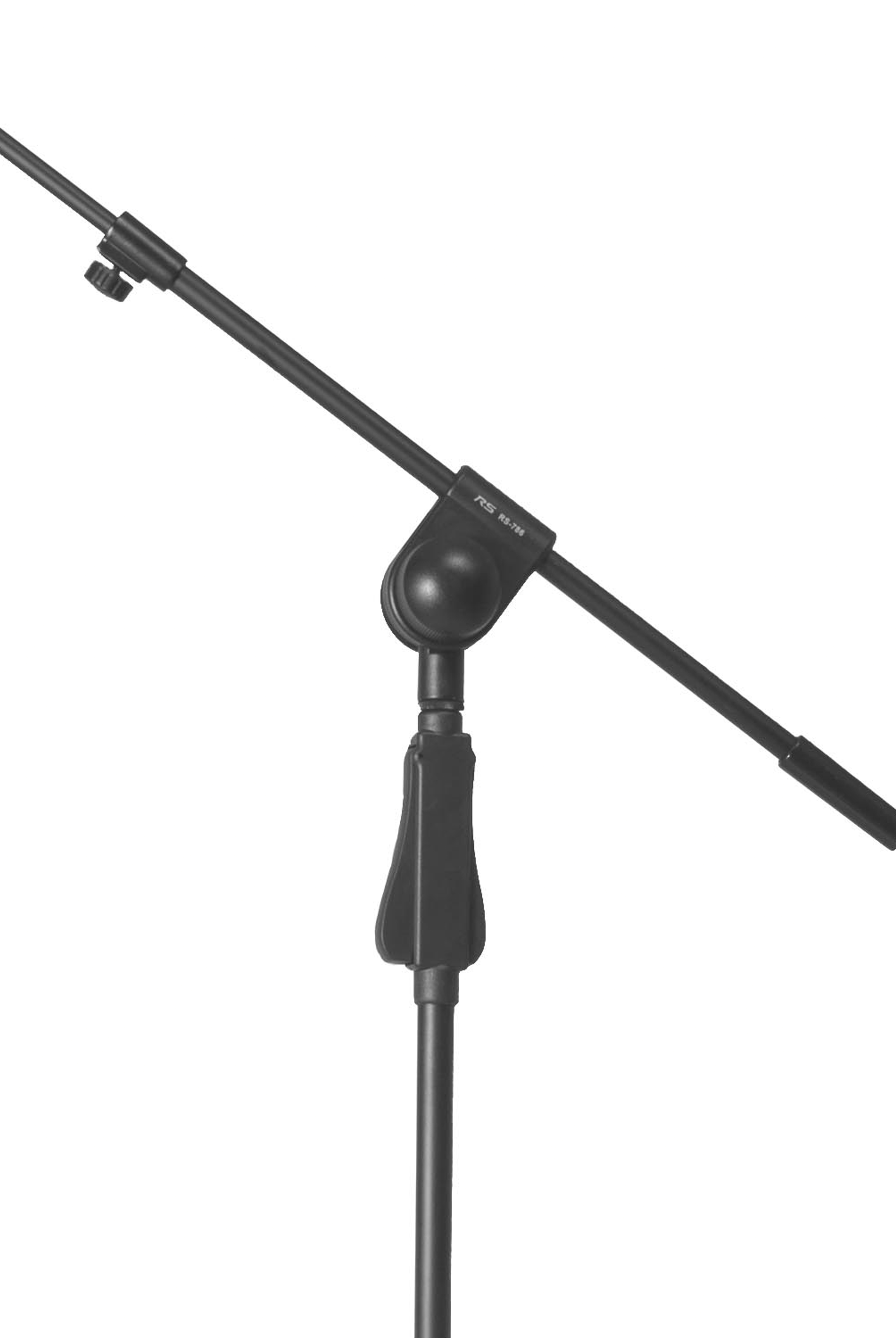 Side view of RS786 Boom Stand showing adjustable height range and lightweight design