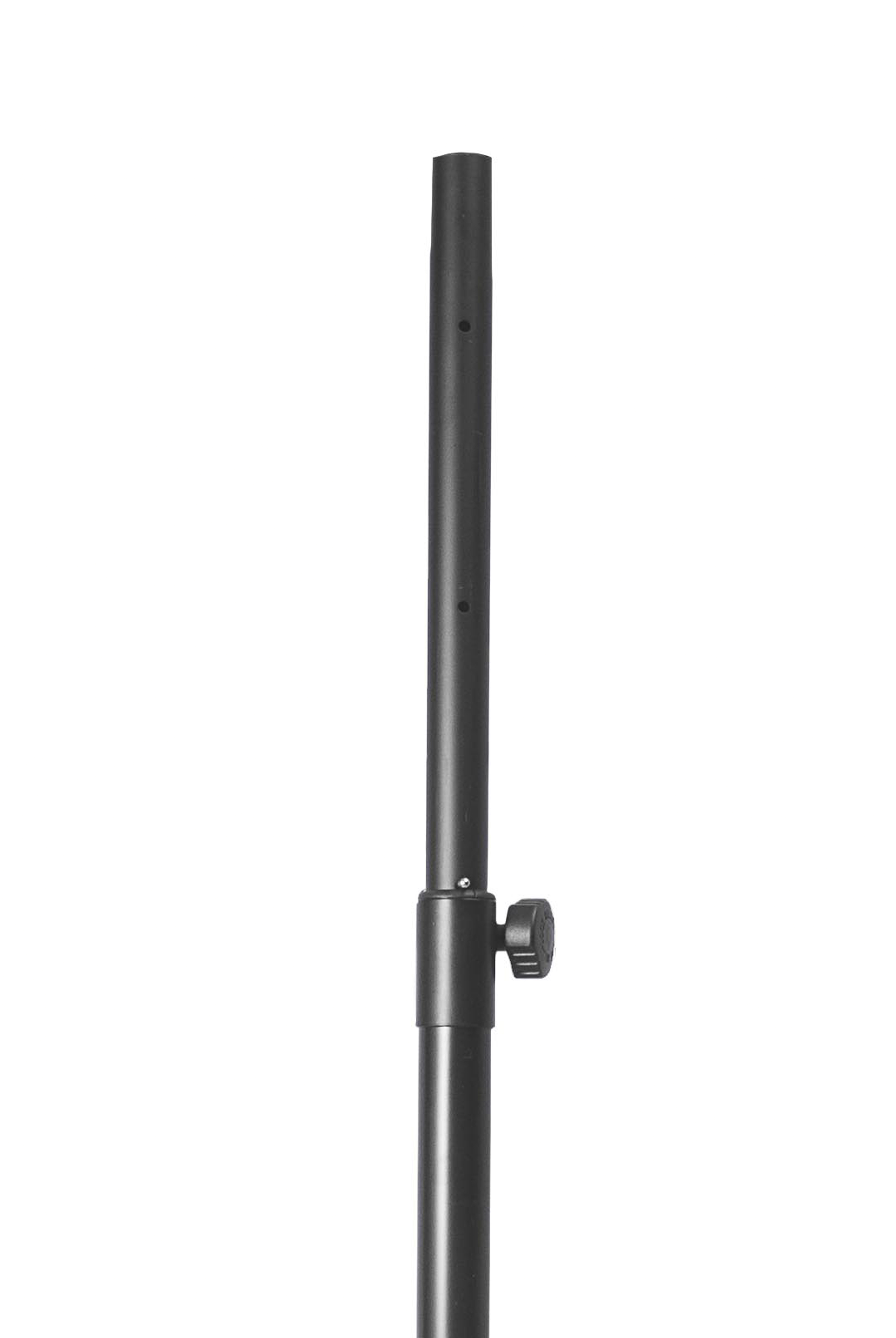 Side view of RS801 showing sturdy tripod base and extended stand