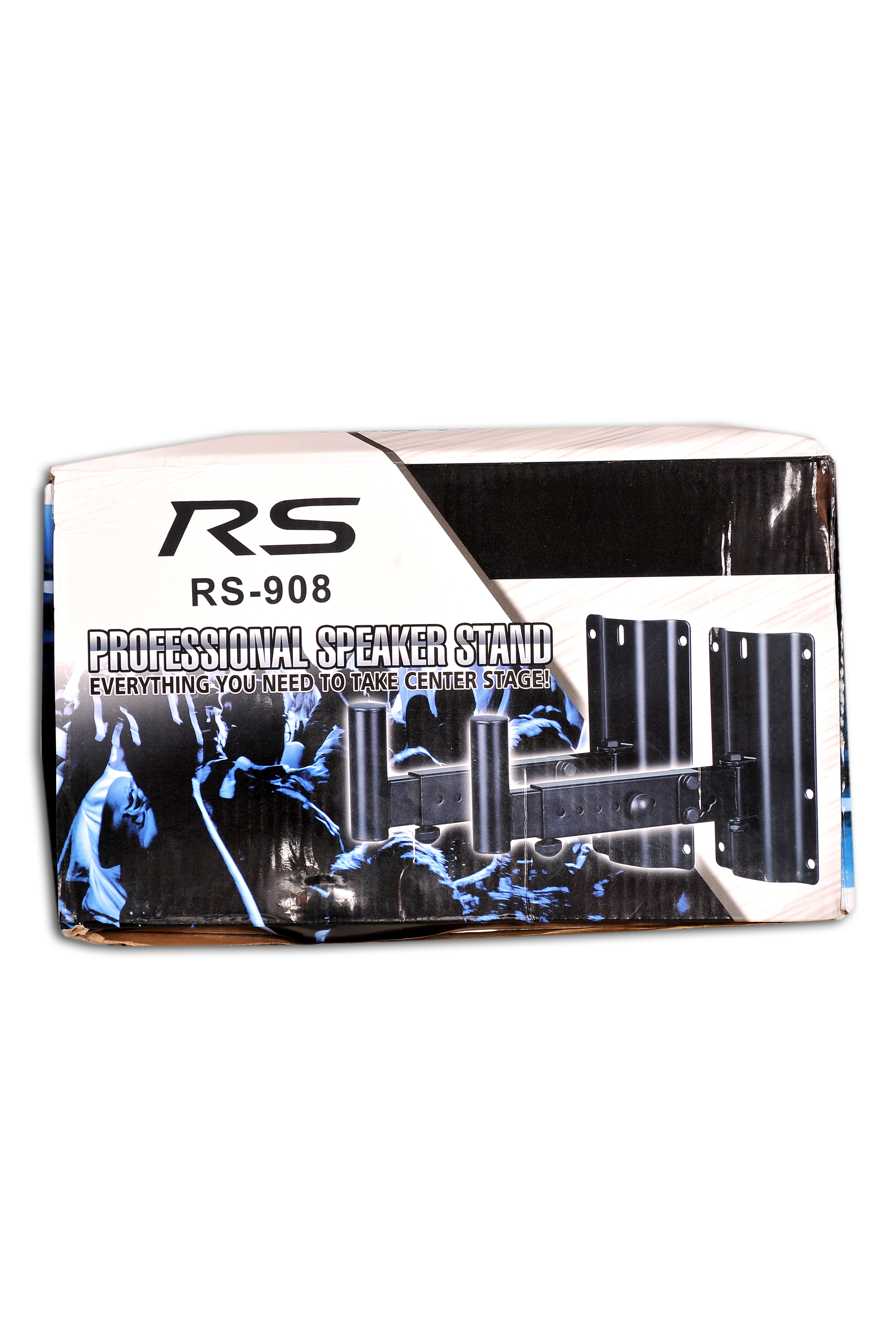 RS908 fully extended to maximum 360mm height with speaker attached