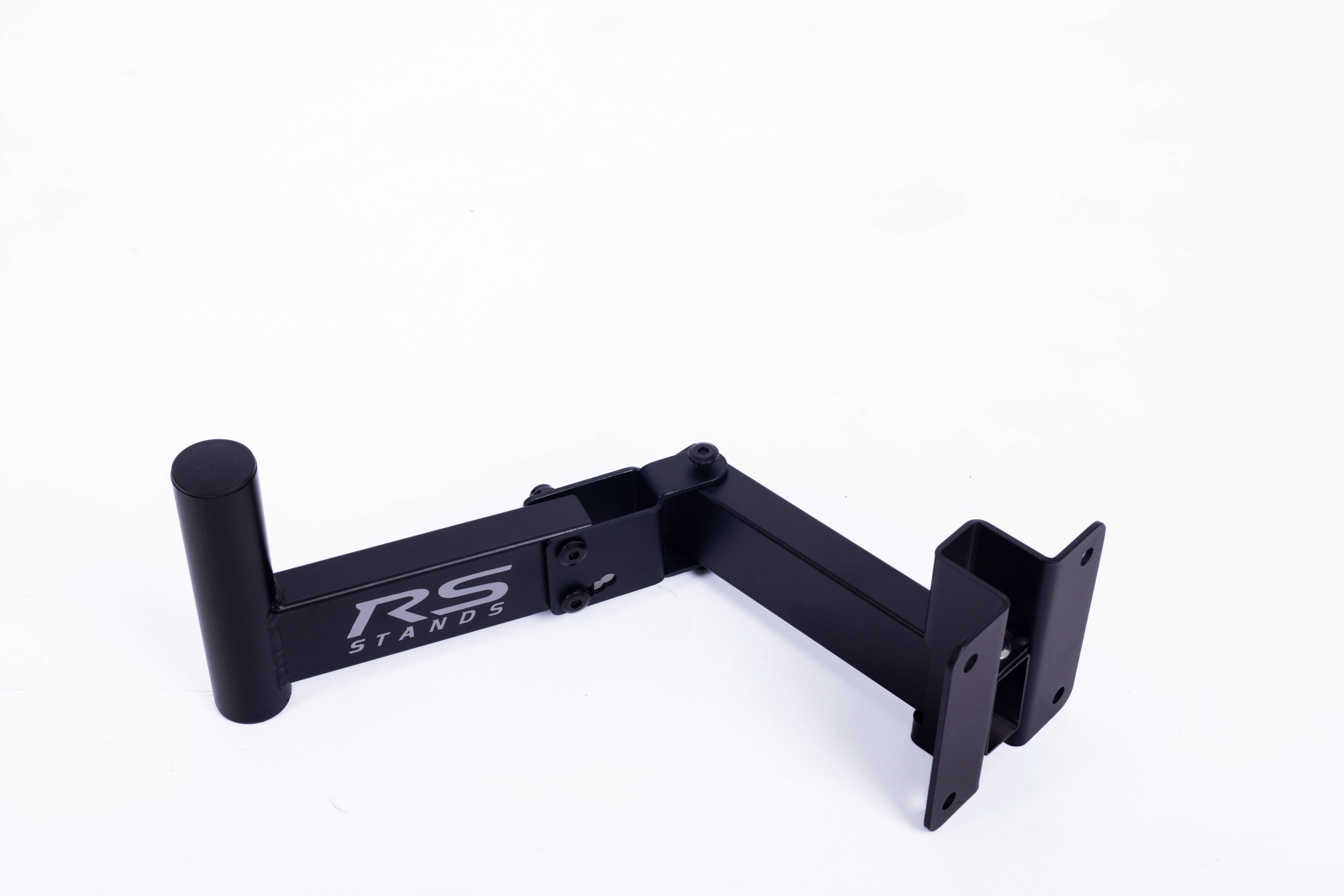 RS923 Speaker Wall Mount Stand side view with speaker mounted
