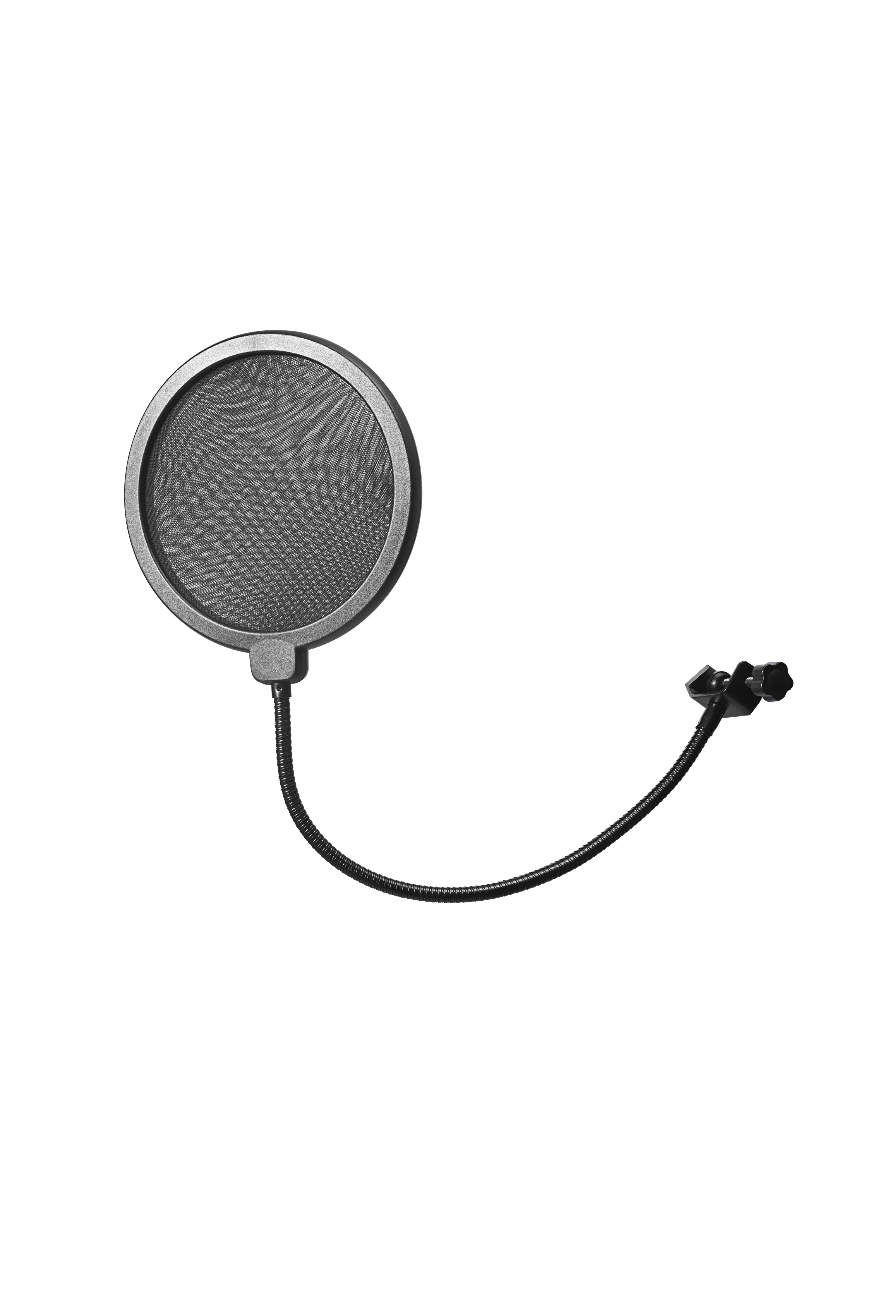 RS T3 POP Filter mounted on microphone stand in studio setup